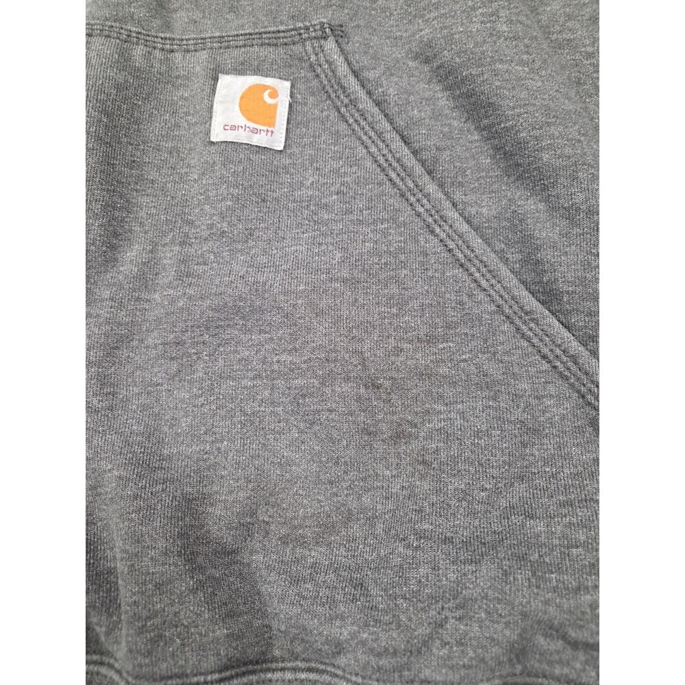 Carhartt Men's Iconic K288 Logo Sweatshirt Original Fit 2XL Hoodie Gray - Picture 3 of 7